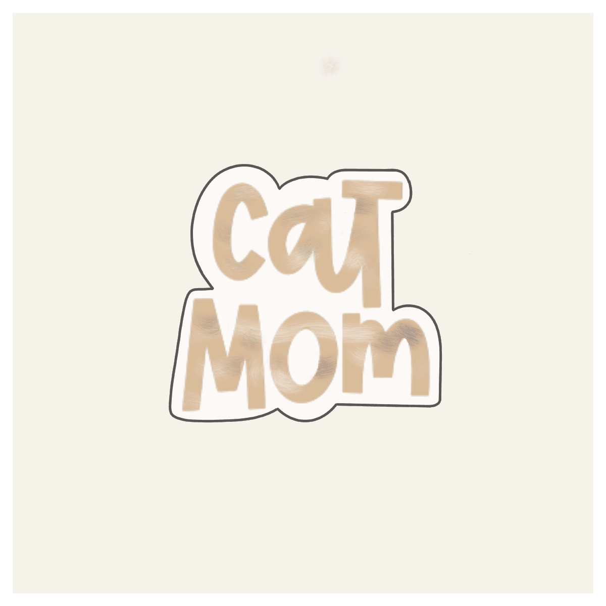 Hand Lettered Cat Mom Cookie Cutter - Sweetleigh 