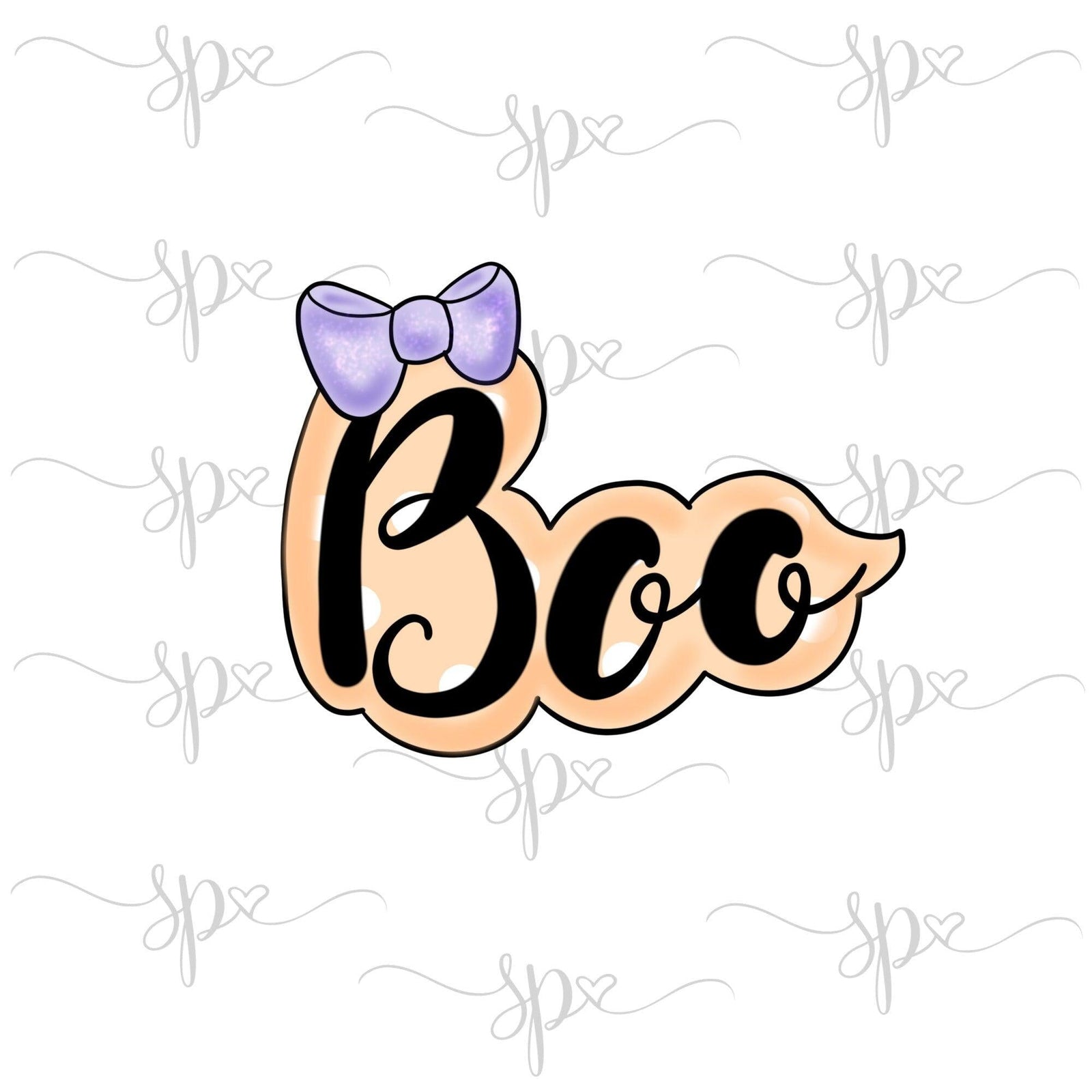 Hand Lettered Girly Boo Cookie Cutter - Sweetleigh 