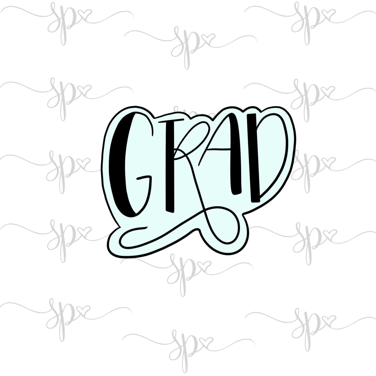 Hand Lettered Grad 2 Cookie Cutter - Sweetleigh 