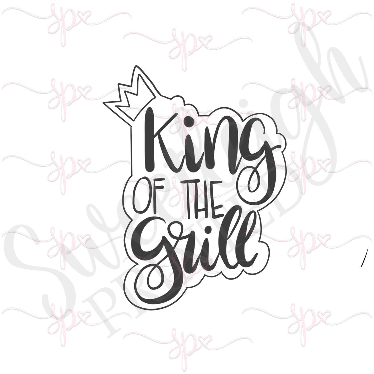 Hand Lettered King of the Grill Cookie Cutter - Sweetleigh 