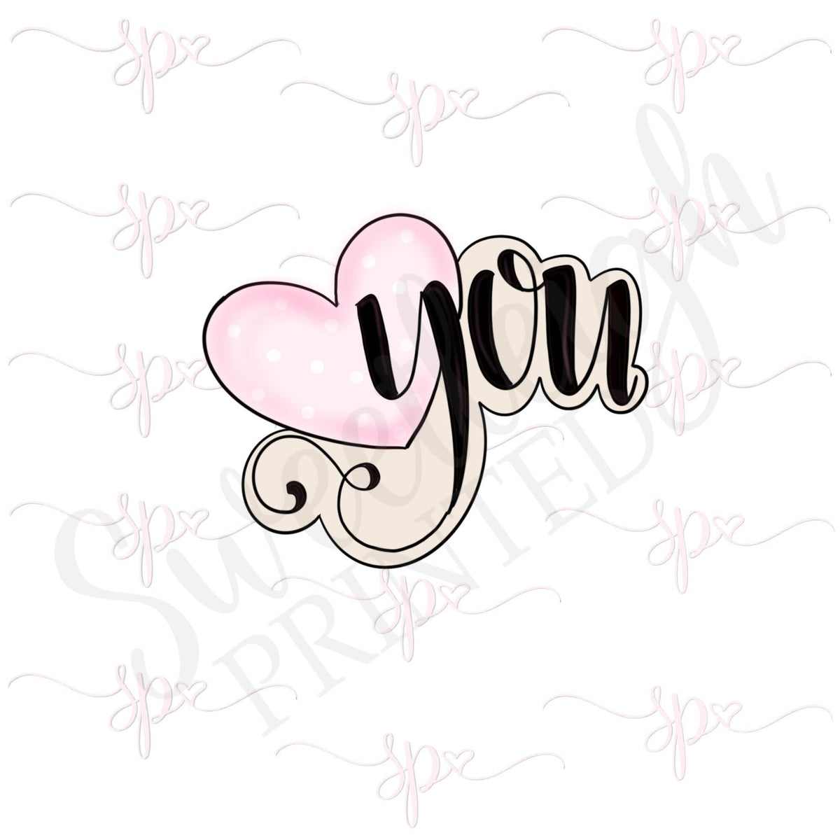 Hand Lettered Love You 2019 Cookie Cutter - Sweetleigh 