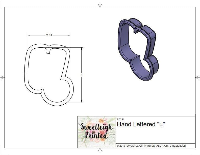 Hand Lettered Lower Case Alphabet Font Cookie Cutters - Sweetleigh 