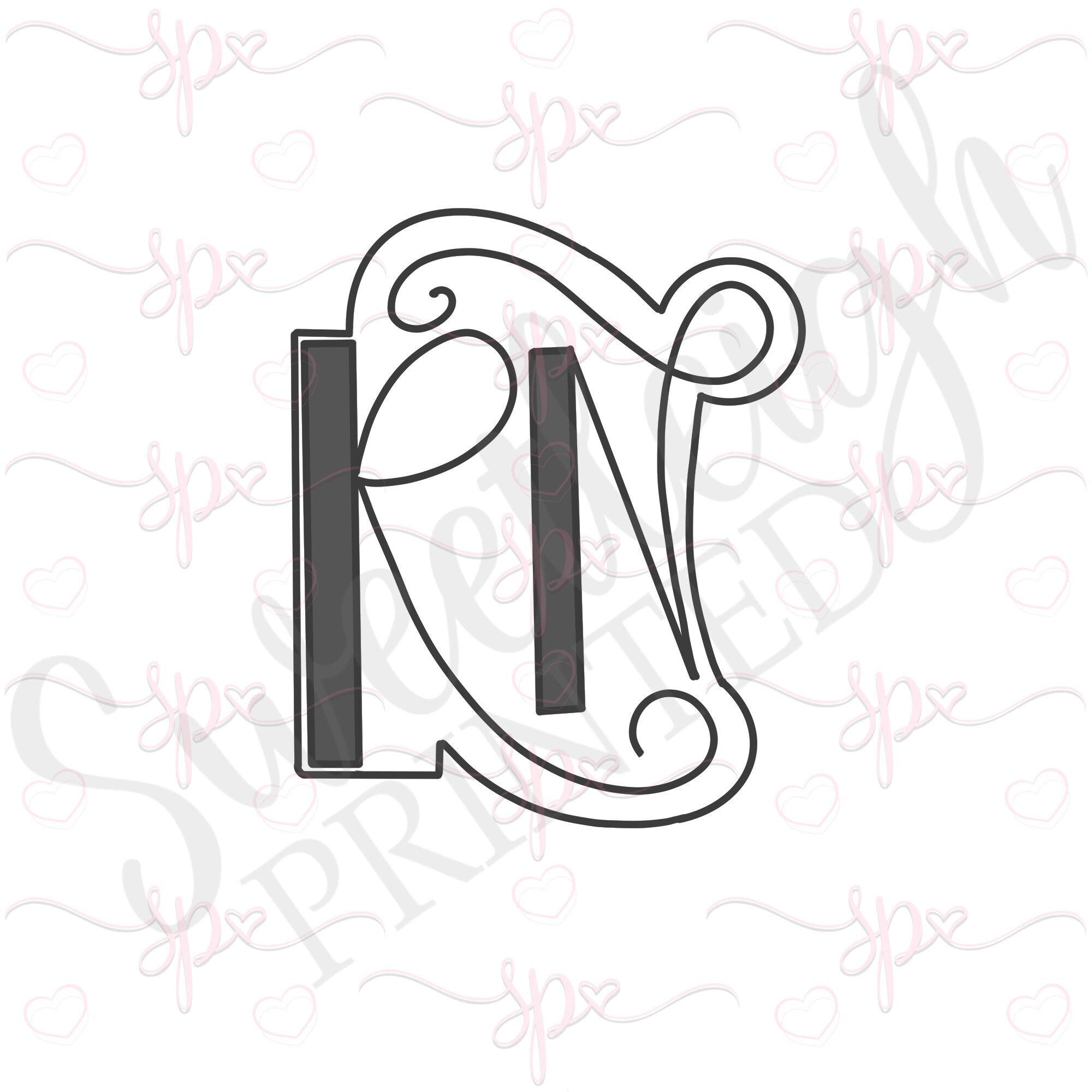 Hand Lettered RN Cookie Cutter - Sweetleigh 