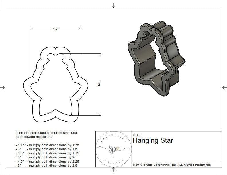 Hanging Star Cookie Cutter - Sweetleigh 
