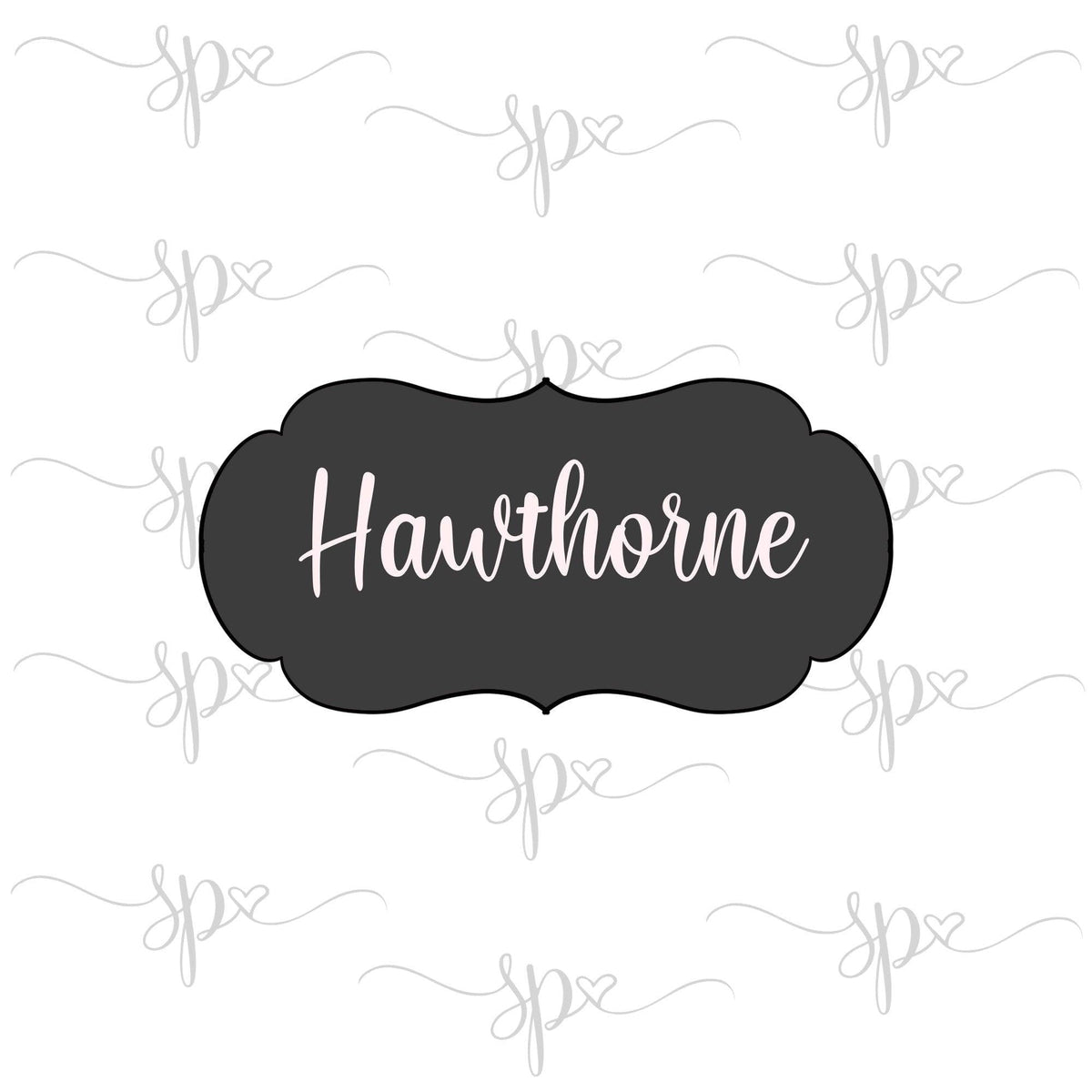 Hawthorne Plaque Cookie Cutter - Sweetleigh 