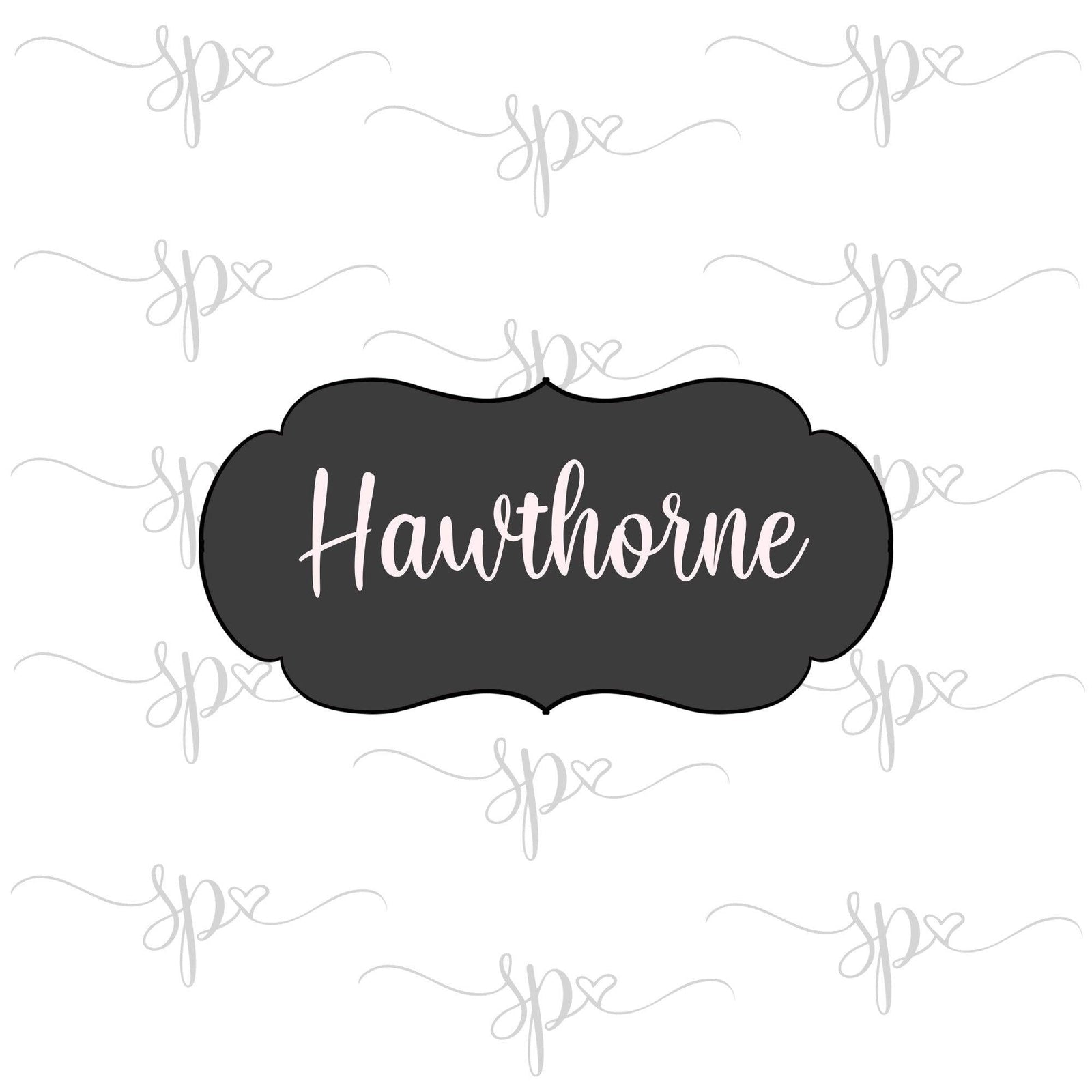Hawthorne Plaque Cookie Cutter - Sweetleigh 