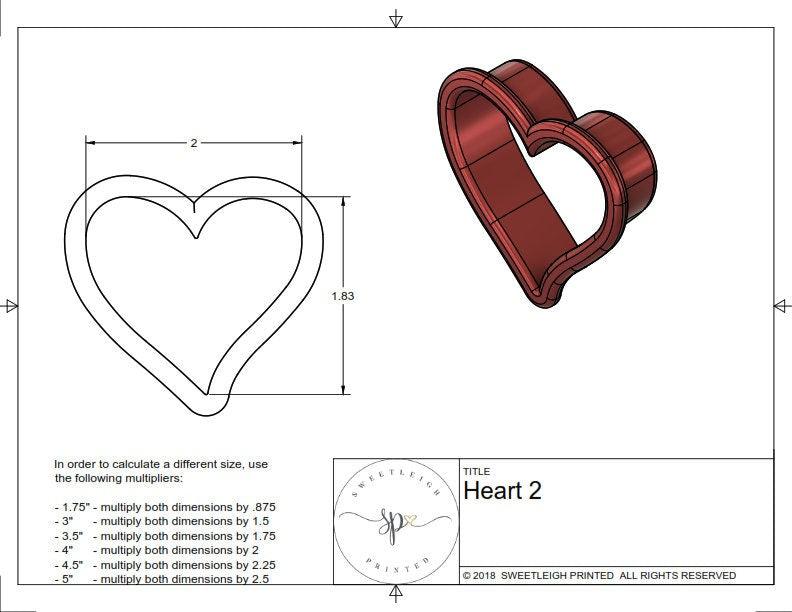Heart 2 Cookie Cutter - Sweetleigh 