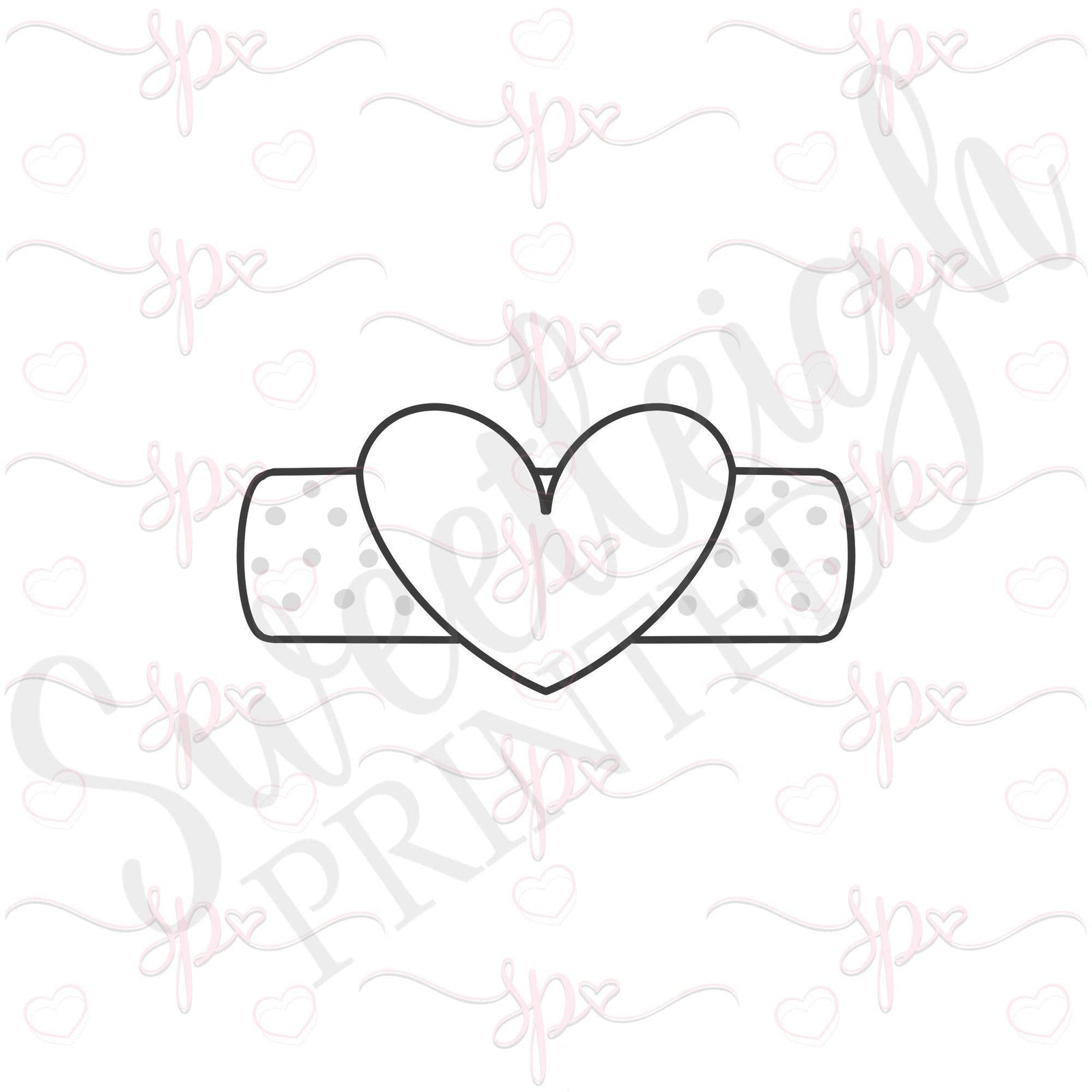 Heart Bandaid Cookie Cutter - Sweetleigh 