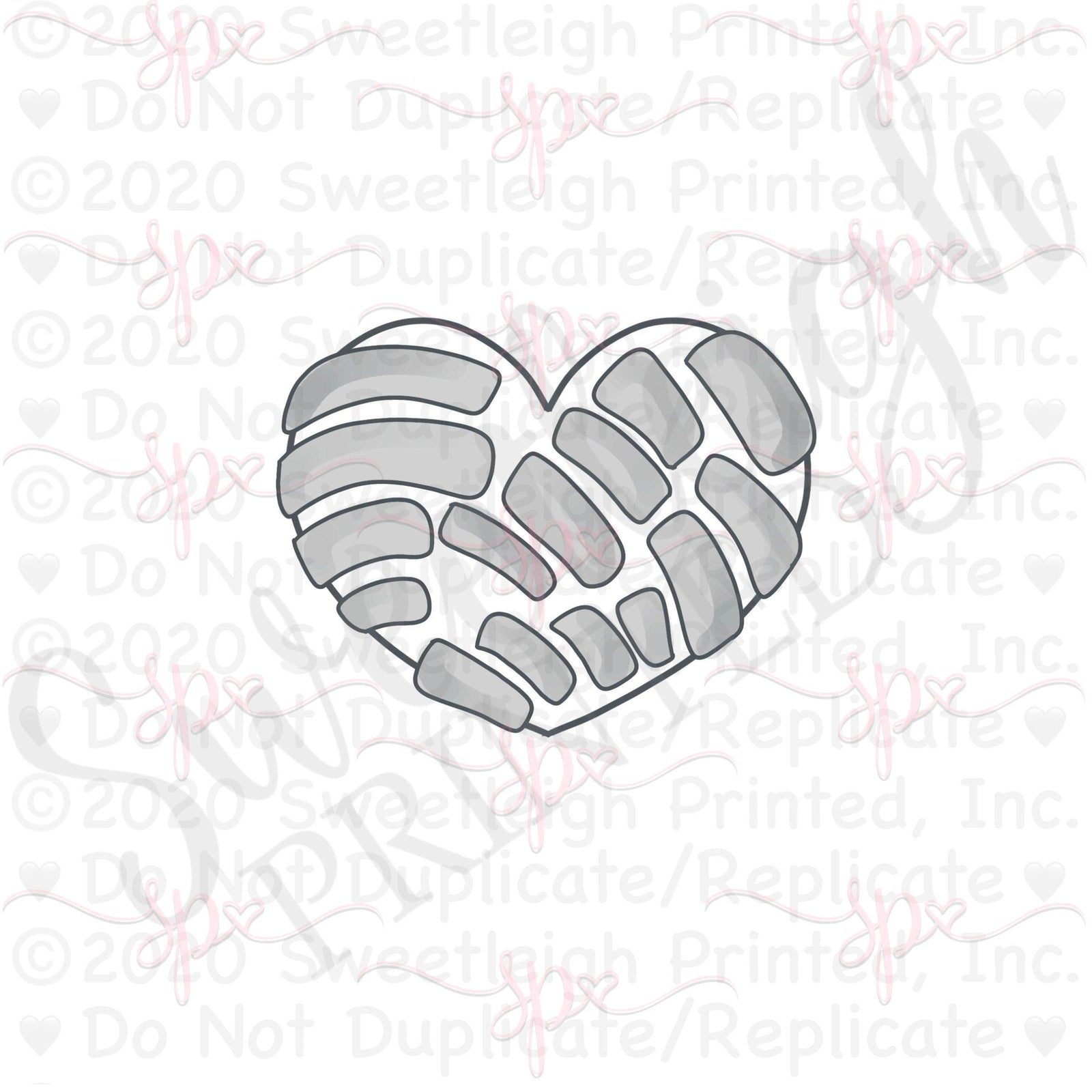 Heart Concha Cookie Cutter - Sweetleigh 