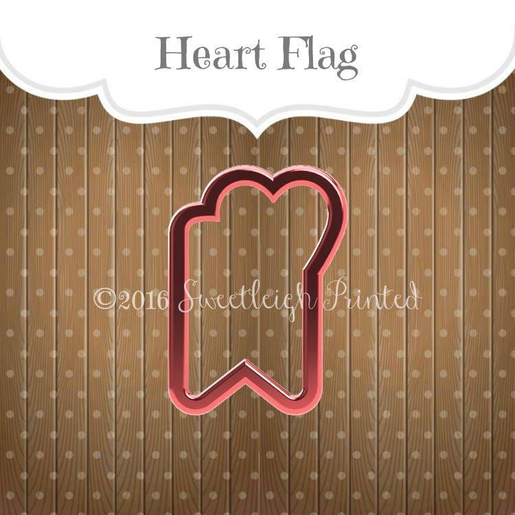 Heart Flag Cookie Cutter - Sweetleigh 