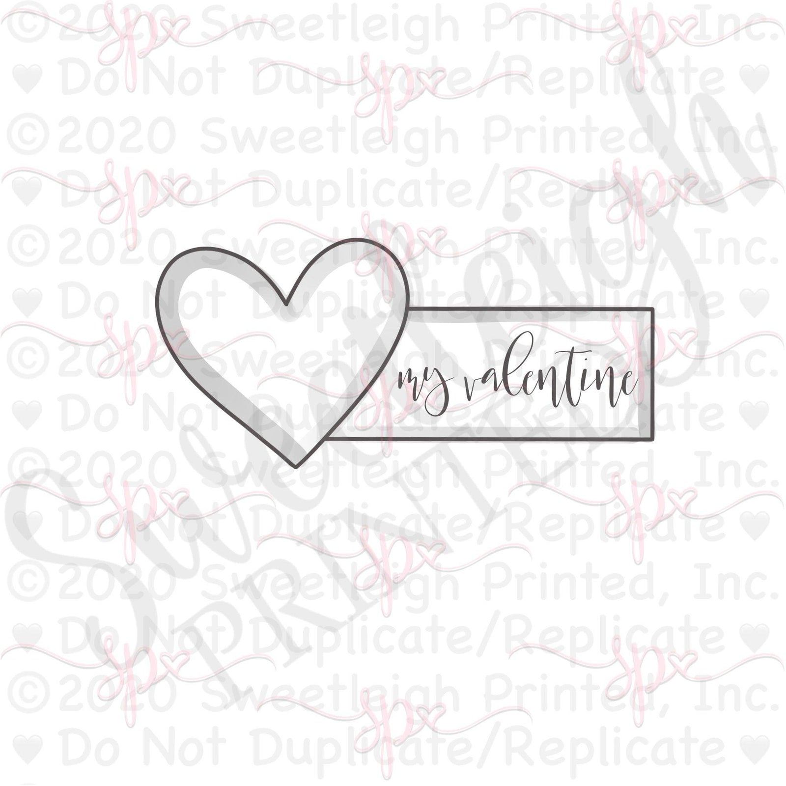 Heart Place Card Cookie Cutter - Sweetleigh 