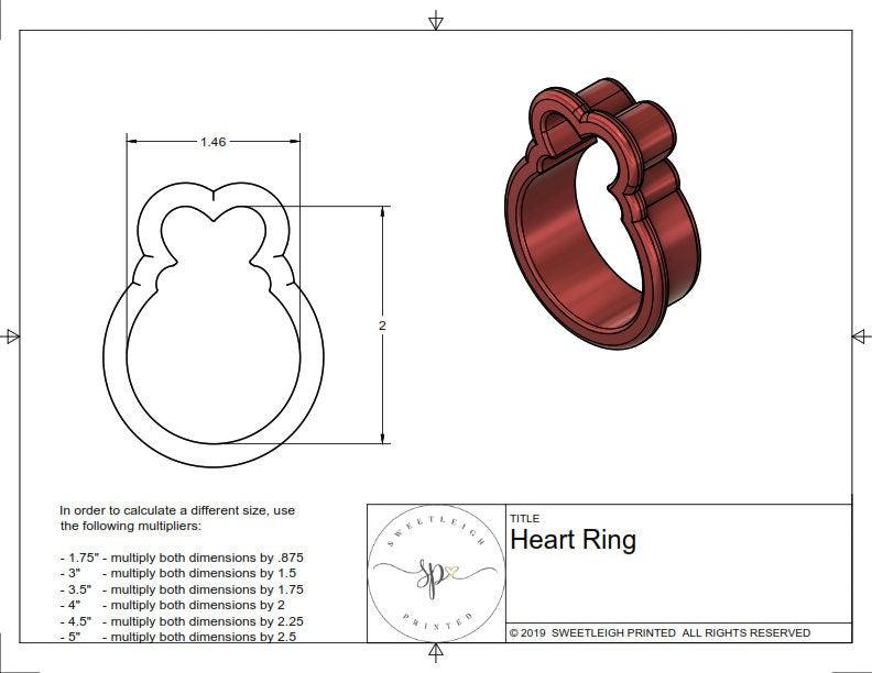 Heart Ring Cookie Cutter - Sweetleigh 