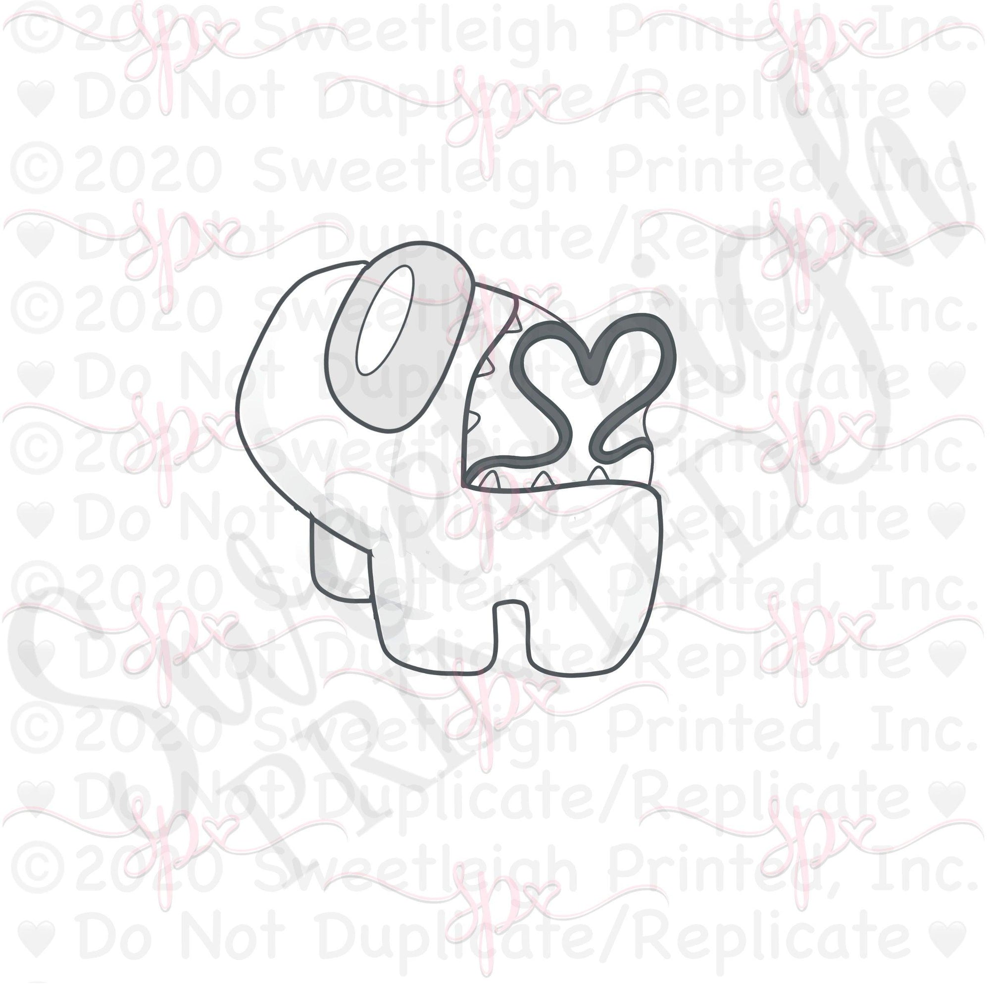 Heart Tongue Crew Cookie Cutter - Sweetleigh 