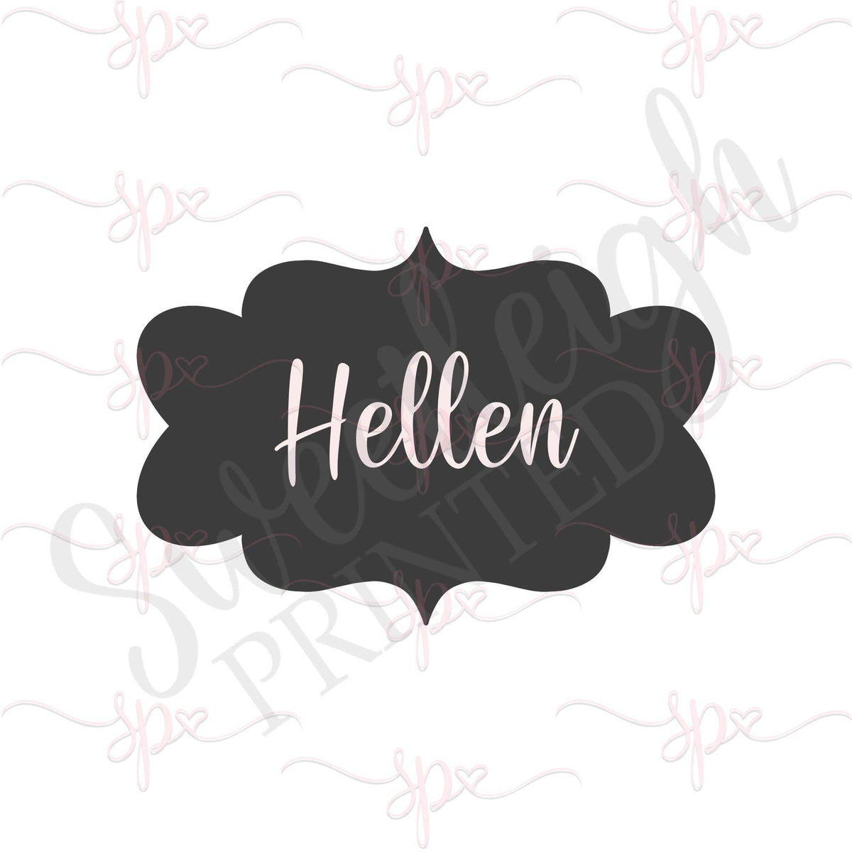 Hellen Plaque Cookie Cutter - Sweetleigh 