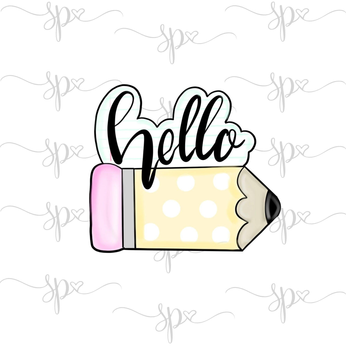 Hello Pencil Cookie Cutter - Sweetleigh 