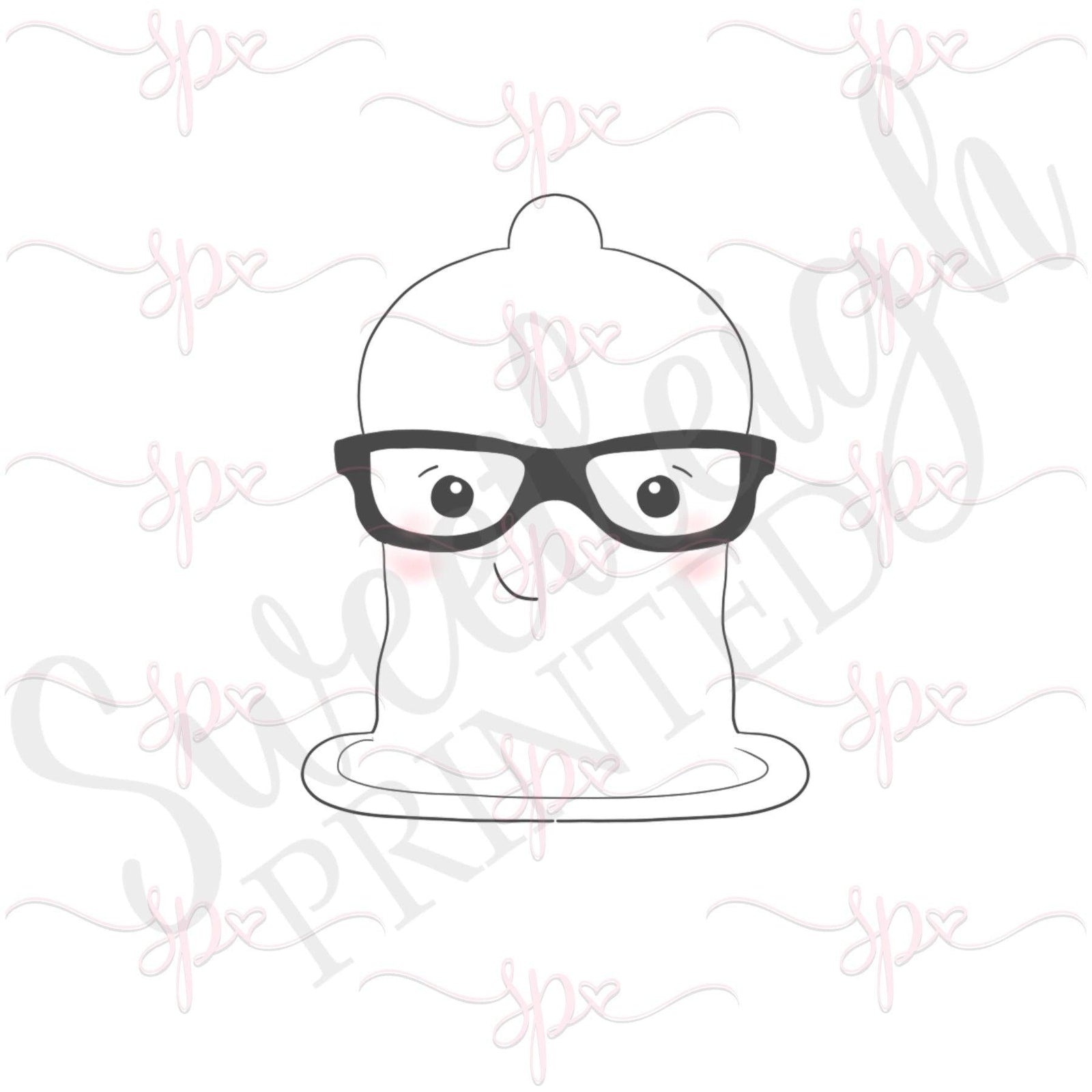 Hipster Condom Cookie Cutter - Sweetleigh 