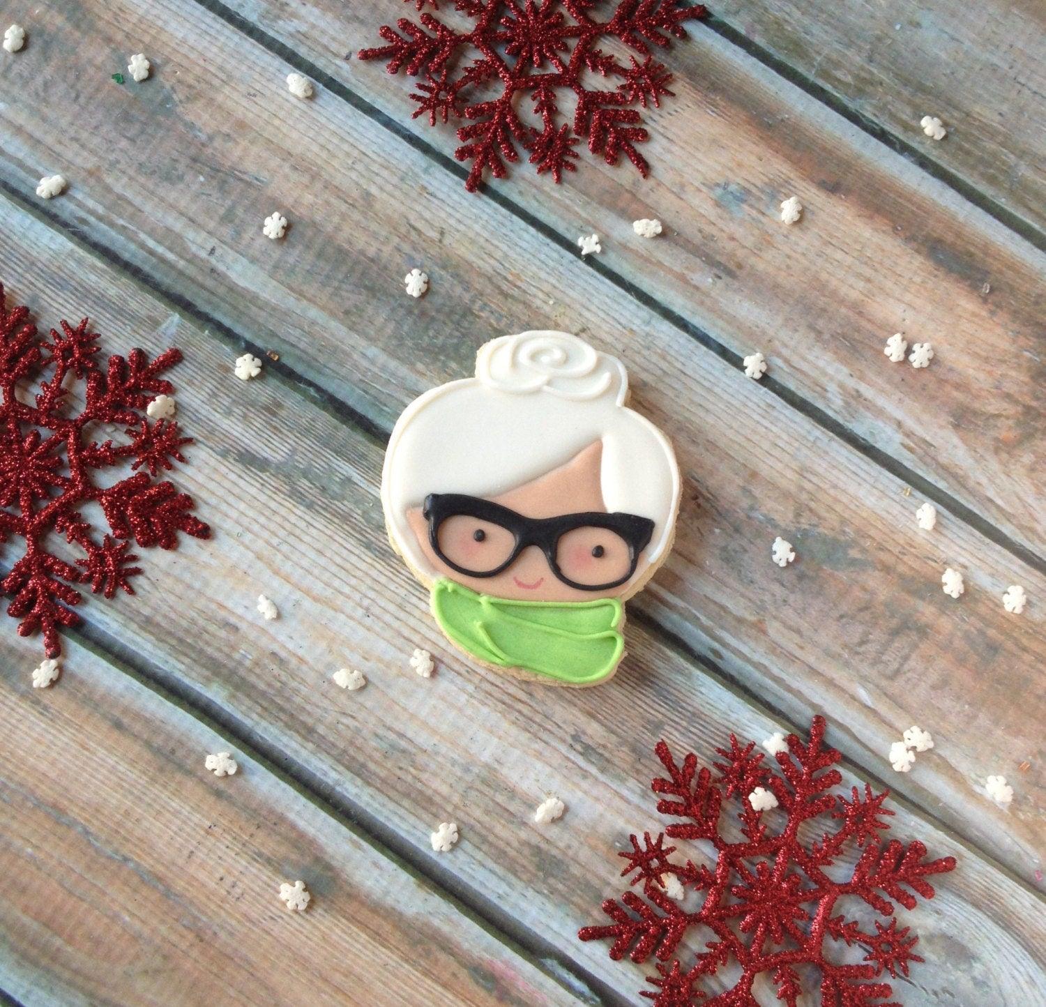 Hipster Mrs. Claus Cookie Cutter - Sweetleigh 