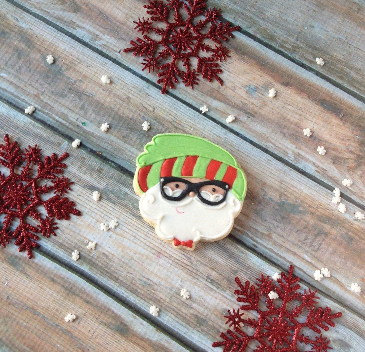 Hipster Santa Face Cookie Cutter - Sweetleigh 
