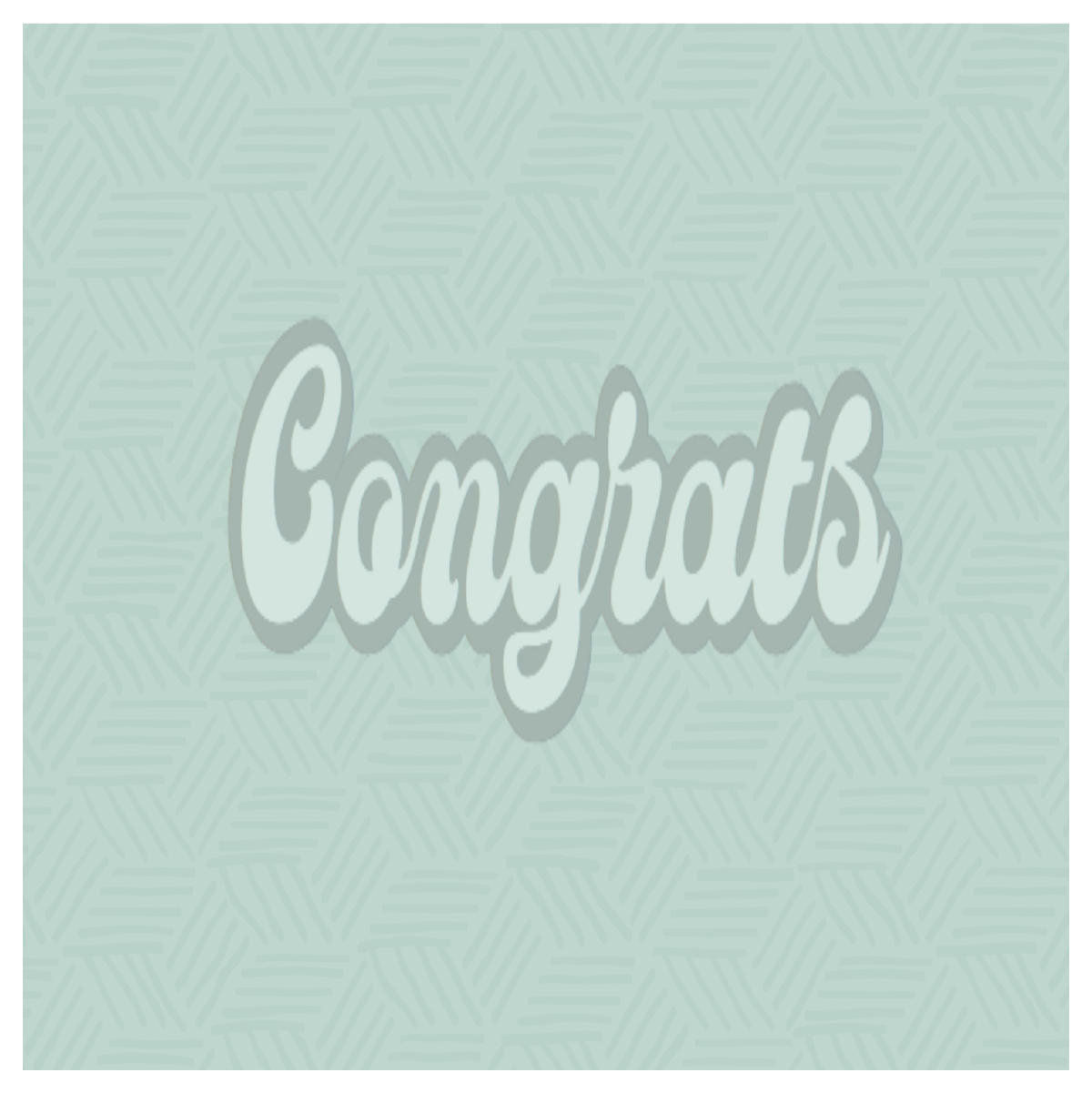 Groovy Congrats Hand Lettered Cookie Cutter