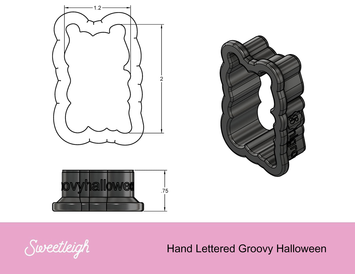 Groovy Halloween Hand Lettered Cookie Cutter