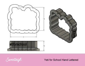 Yeti For School 2 Piece Cookie Cutter Set - Sweetleigh