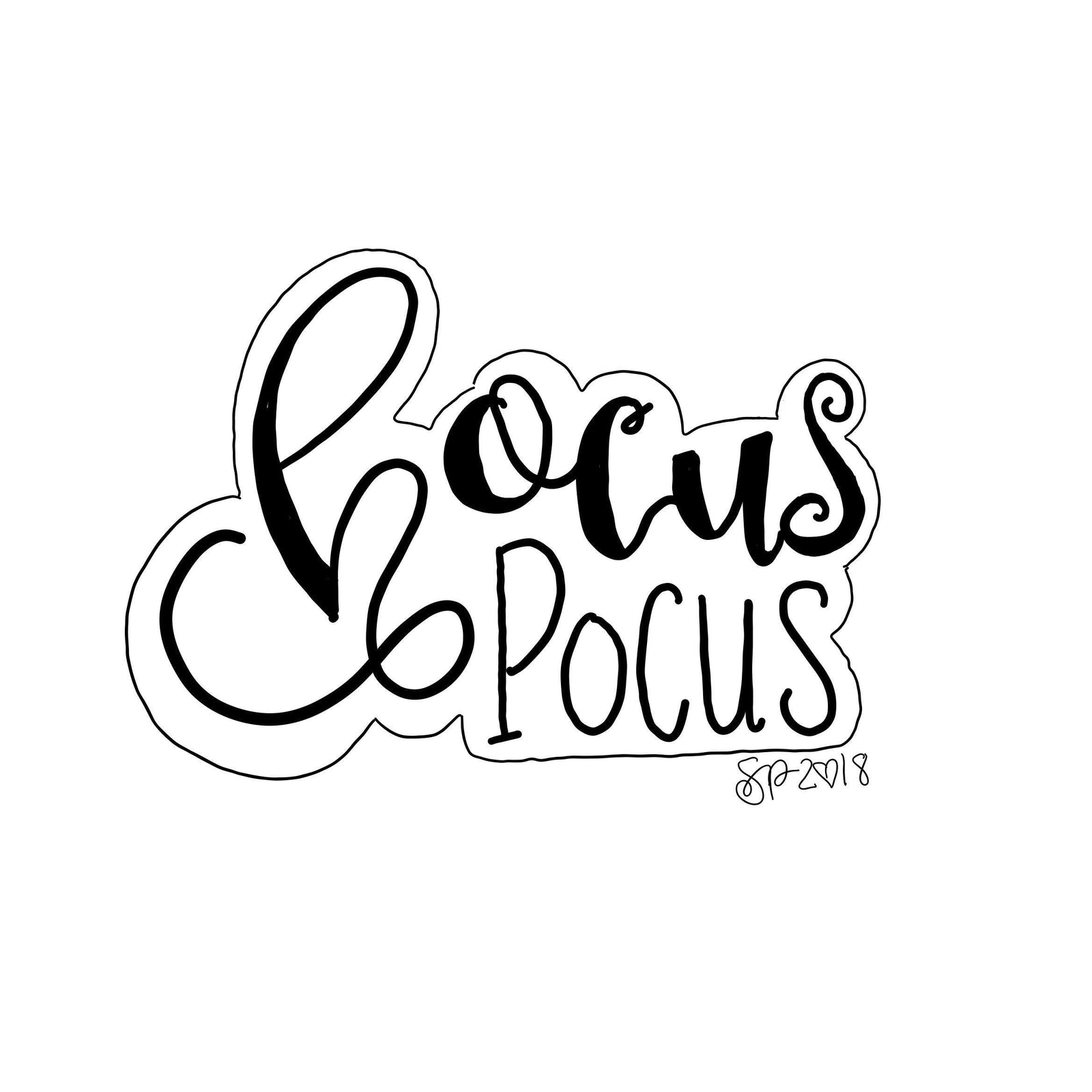 Hocus Pocus Hand Lettered Cookie Cutter - Sweetleigh 