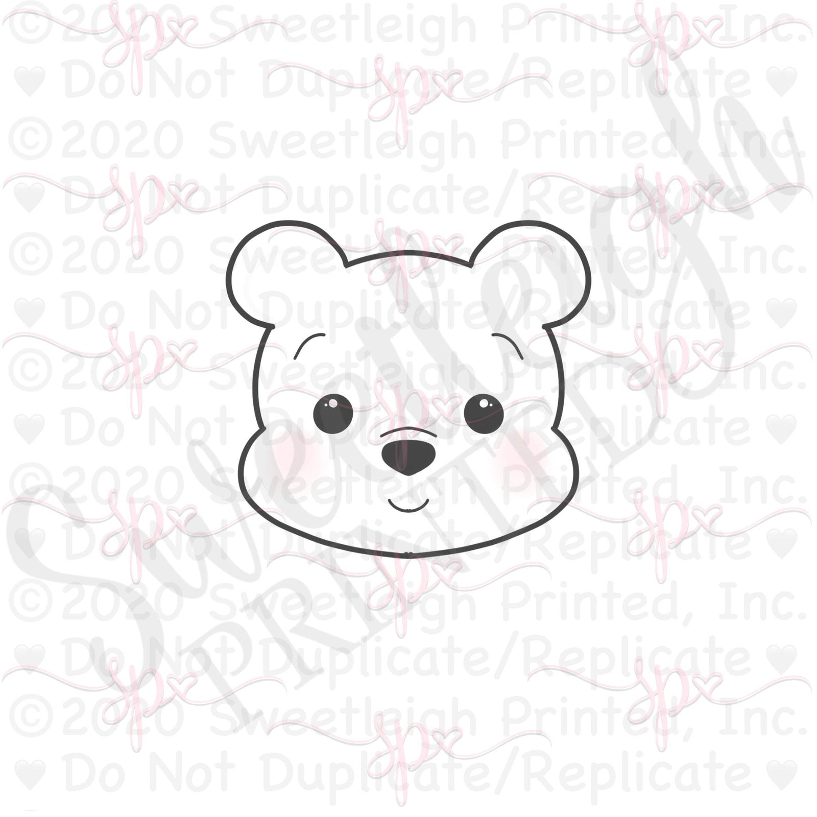 Honey Bear Face Cookie Cutter - Sweetleigh 