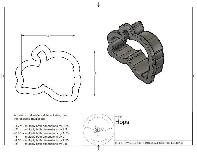 Hops Cookie Cutter - Sweetleigh 