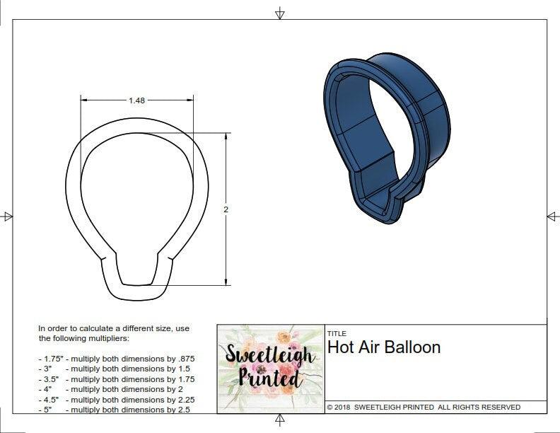 Hot Air Balloon Cookie Cutter - Sweetleigh 