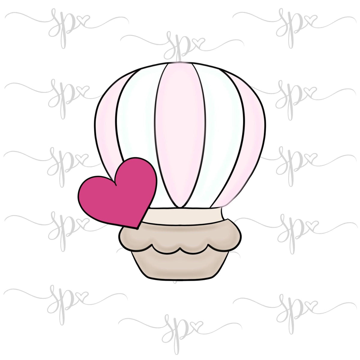 Hot Air Balloon with Heart Cookie Cutter - Sweetleigh 
