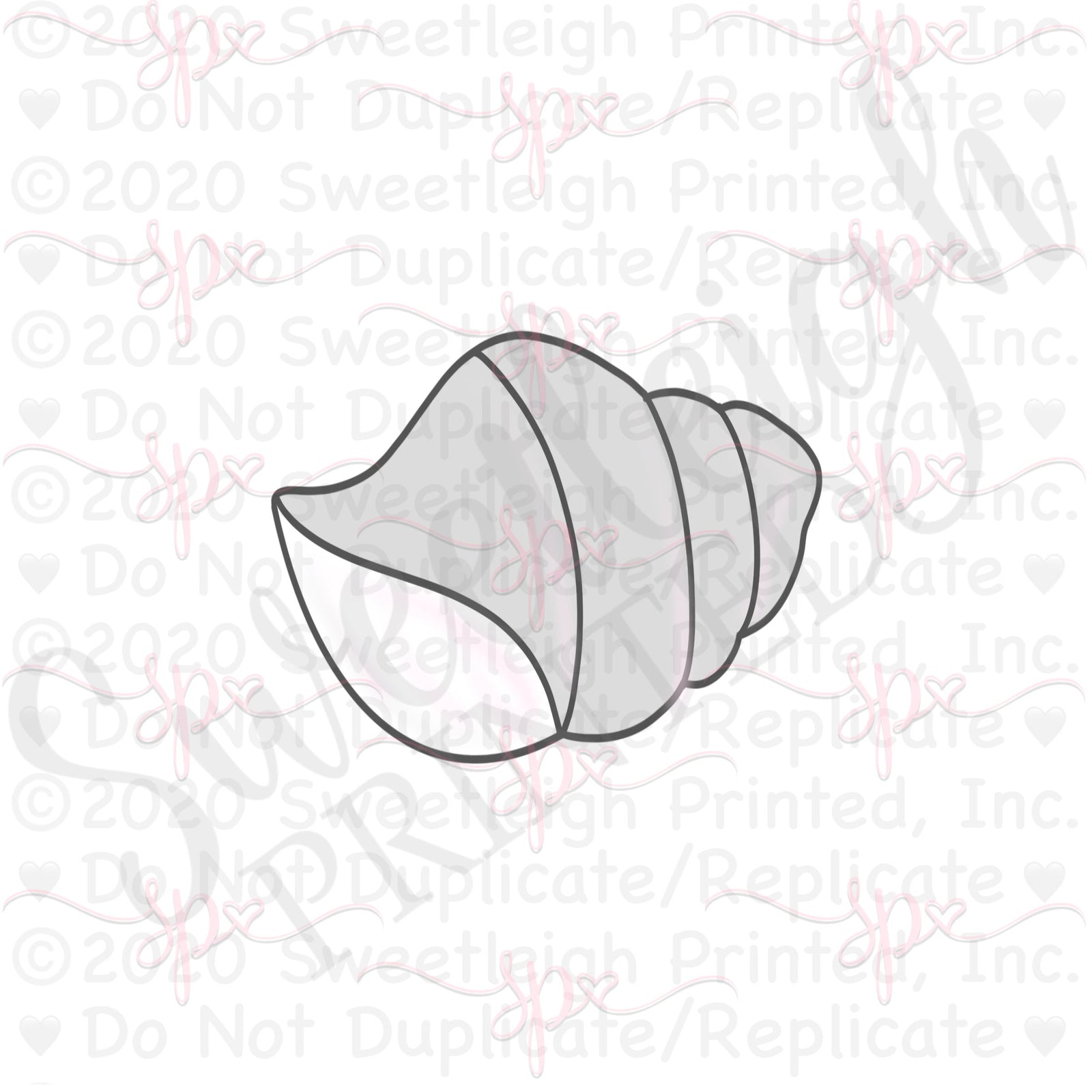 Chubby Cone Seashell Cookie Cutter