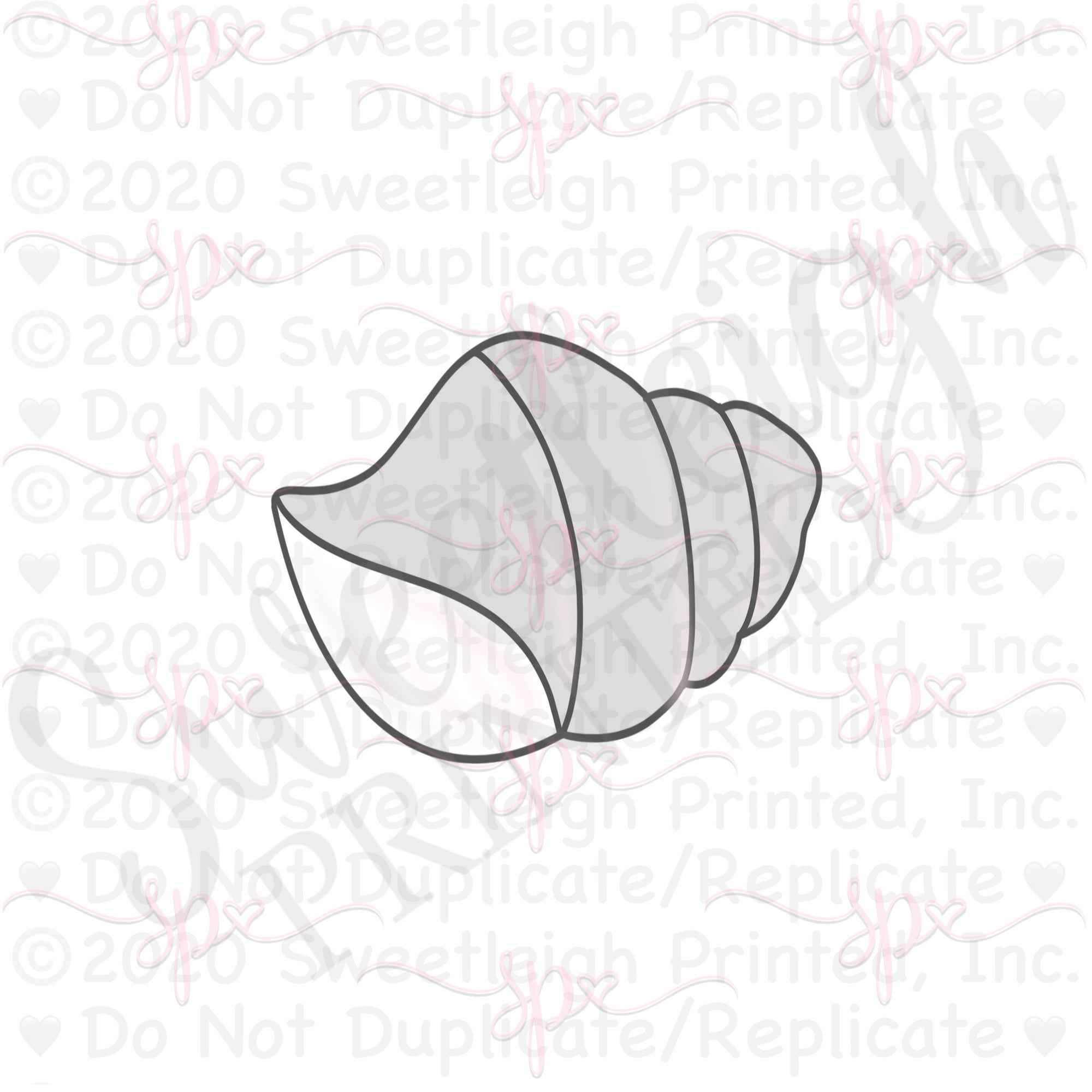 Chubby Cone Seashell Cookie Cutter