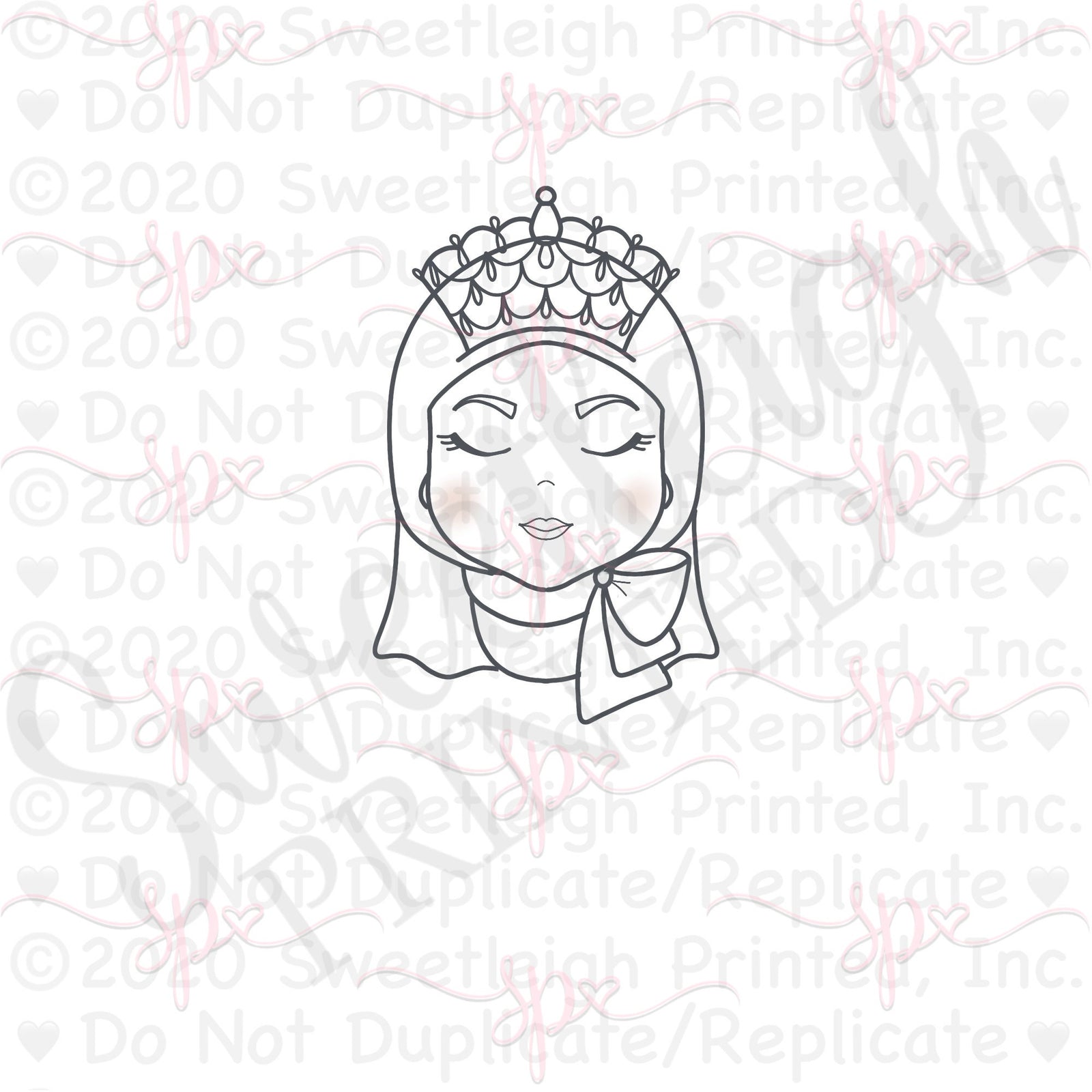 Bride Face 3 Cookie Cutter