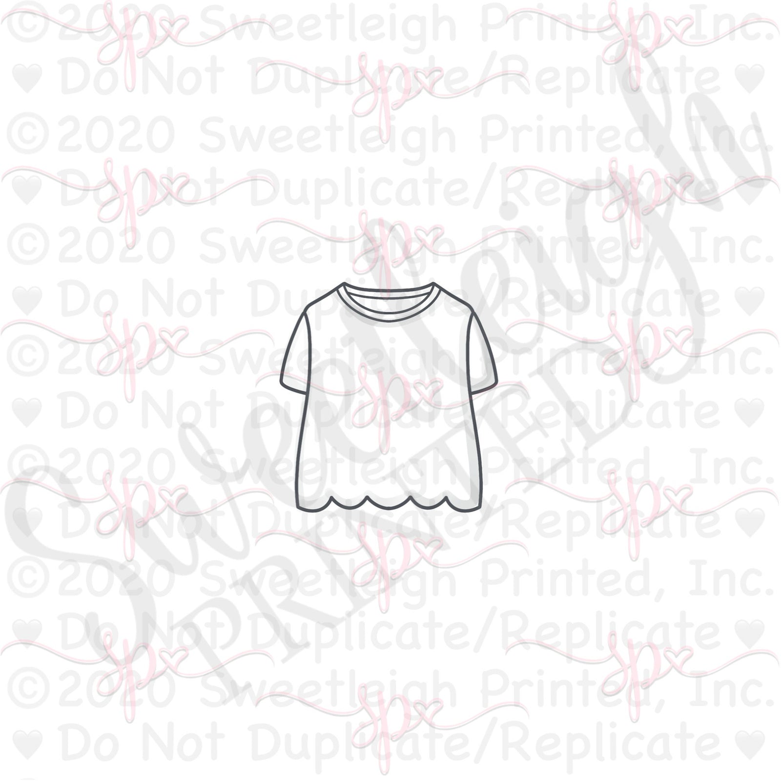 Scallop Tee Shirt Cookie Cutter