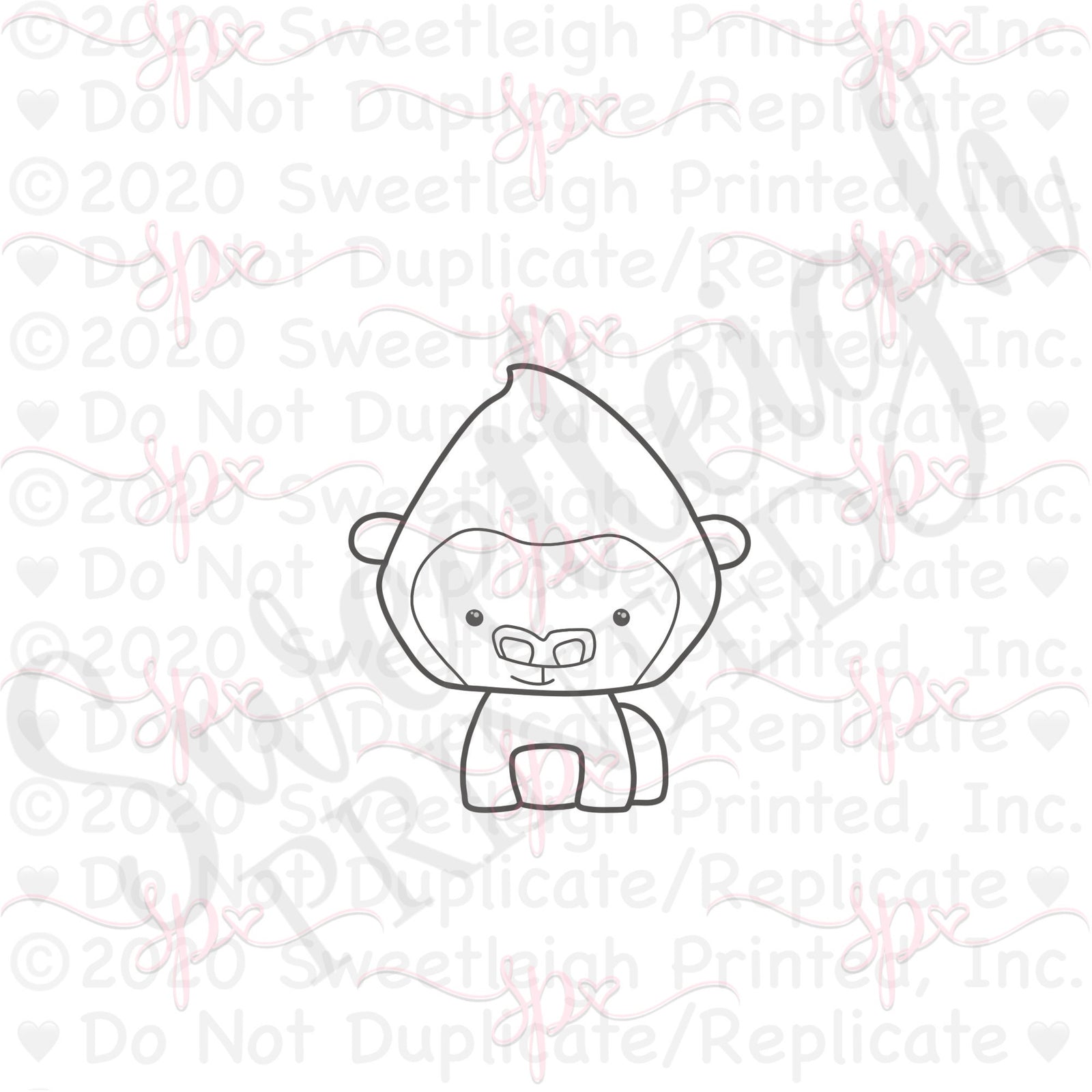 Zoo Gorilla Cookie Cutter