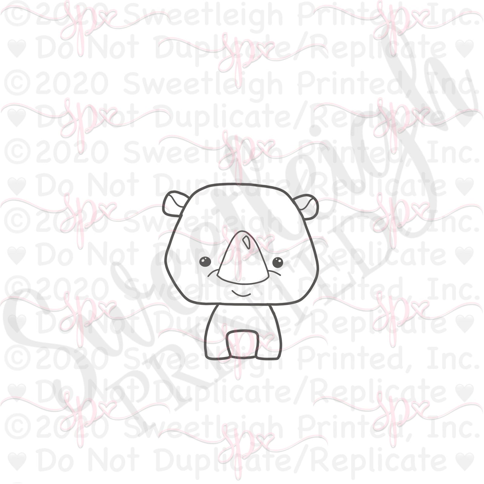 Zoo Tiger, Rhino and Hippo Cookie Cutter