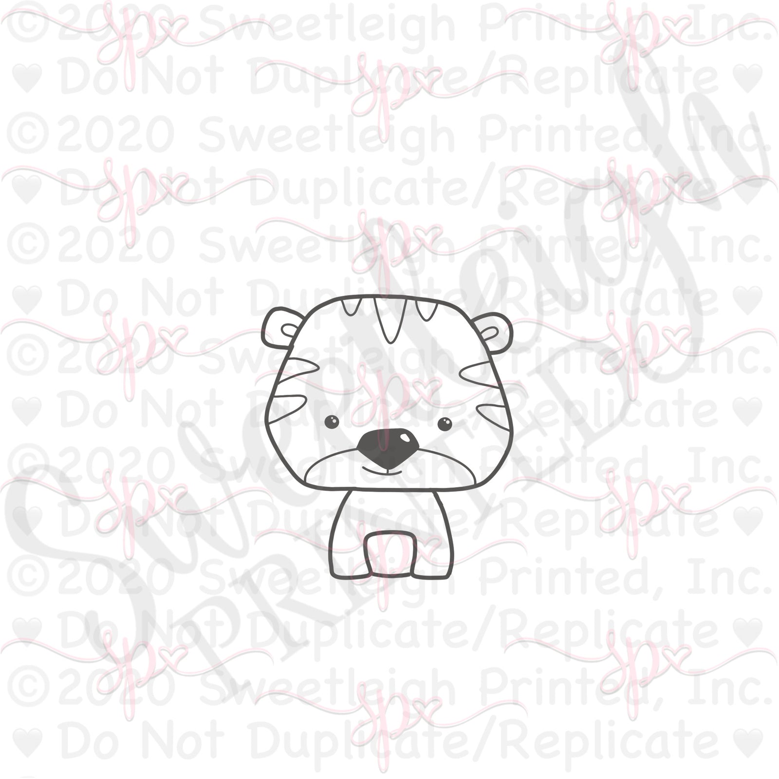 Zoo Tiger, Rhino and Hippo Cookie Cutter