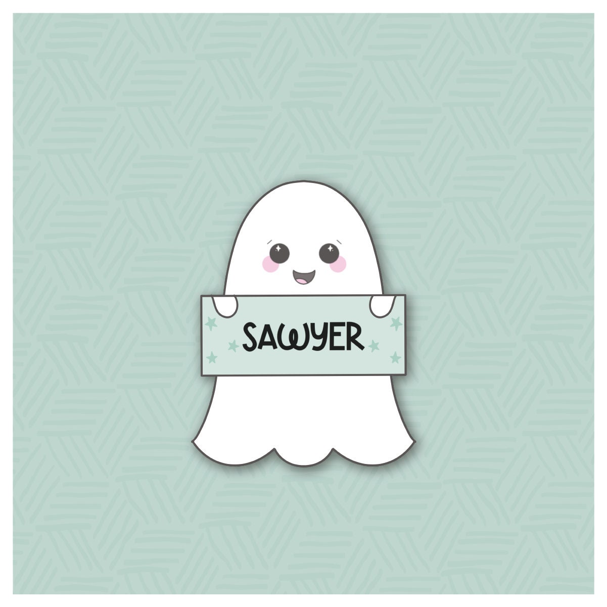 Ghost Plaque 1 Cookie Cutter