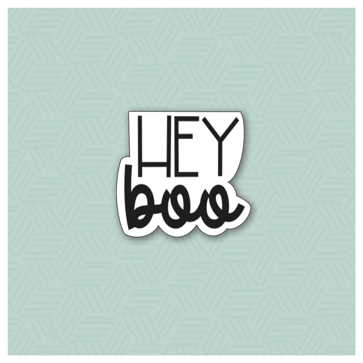 Hey Boo Hand Lettered Cookie Cutter