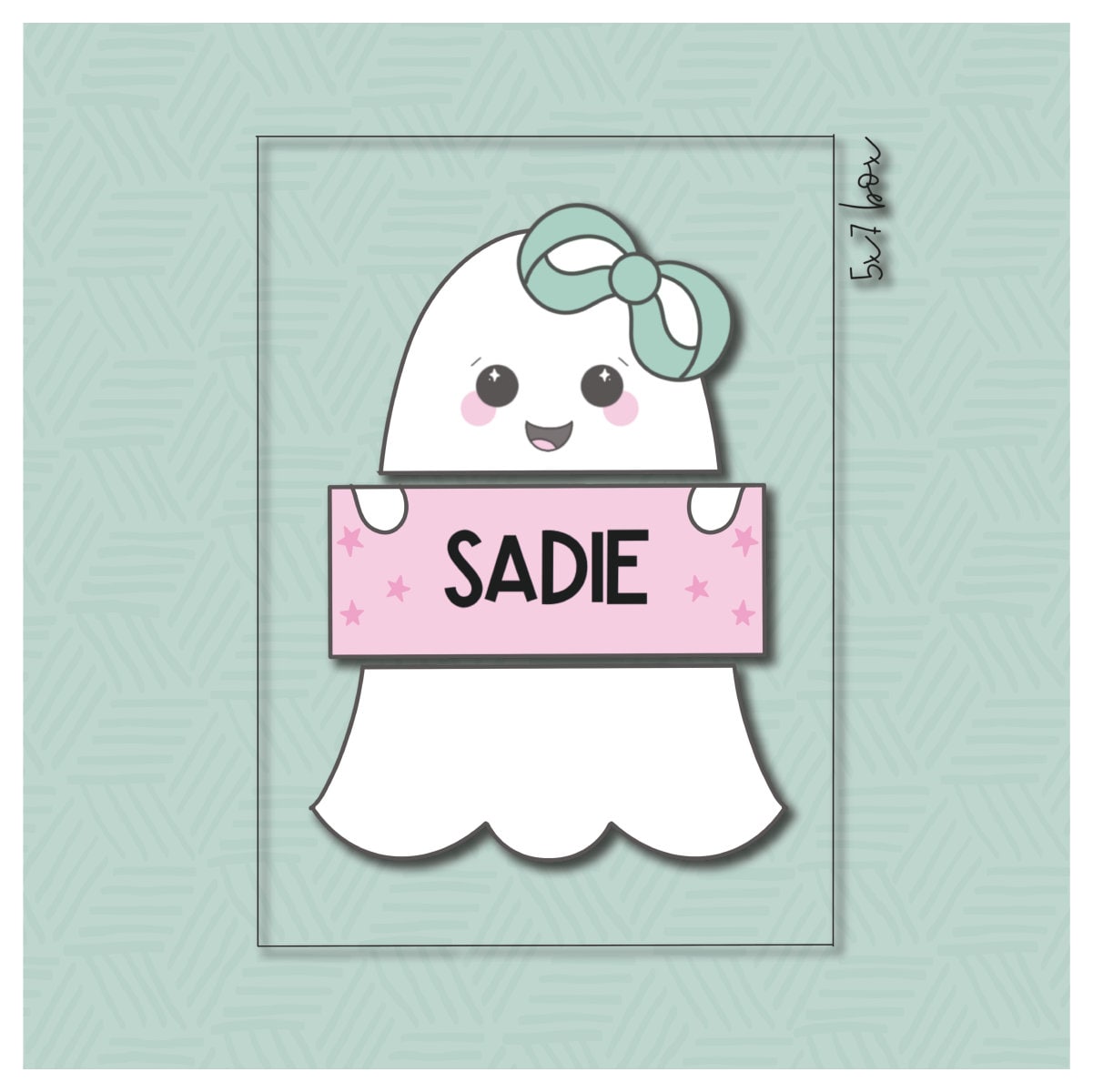 Girly Ghost Plaque 1 - 3 Piece Cookie Cutter Set