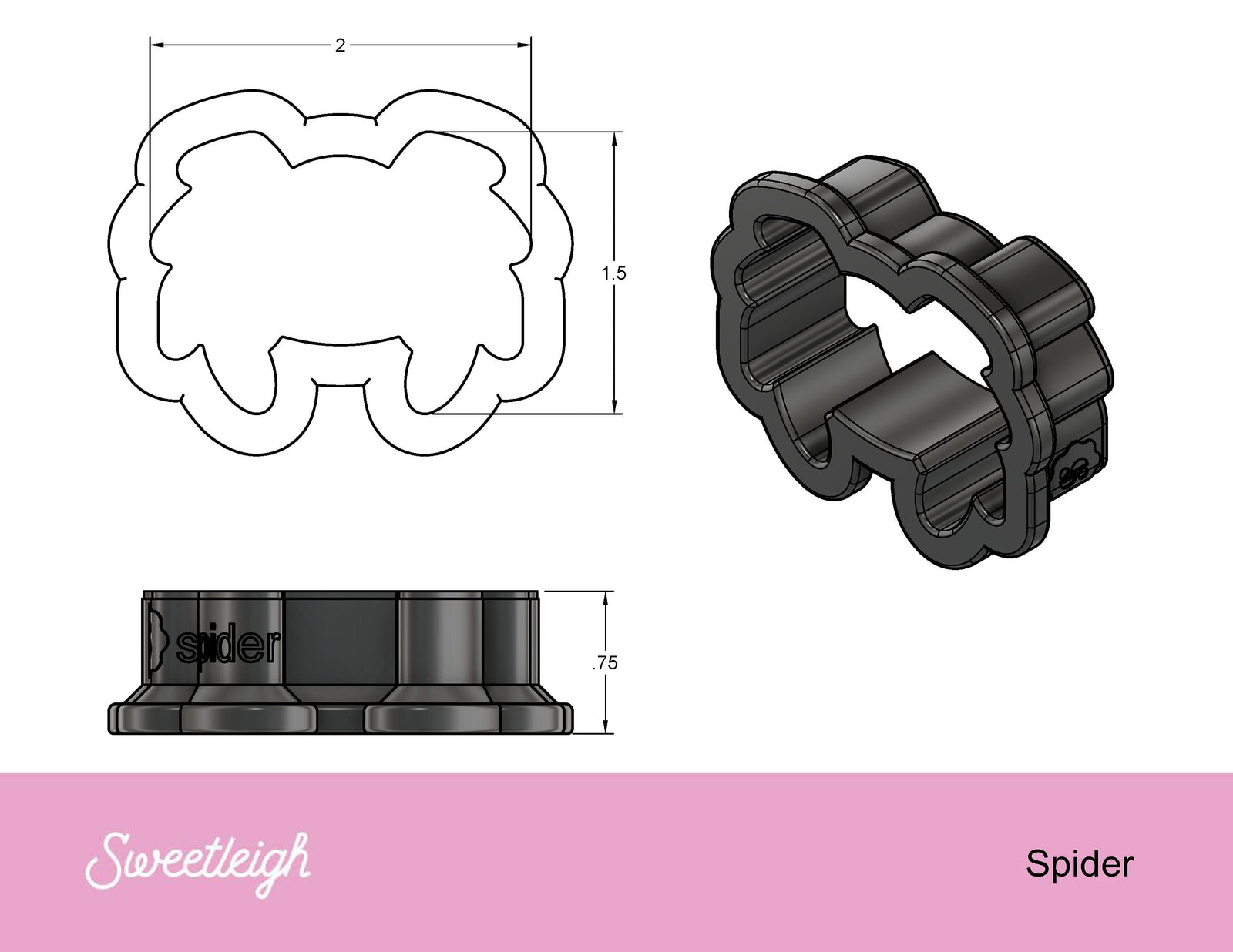 Chunky Spider Cookie Cutter