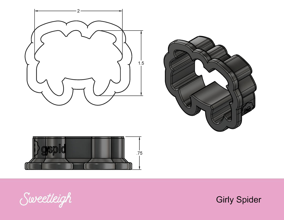 Girly Chunky Spider Cookie Cutter