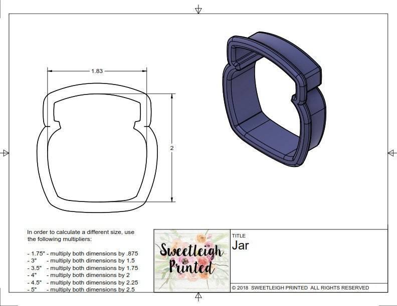 Jar Cookie Cutter - Sweetleigh 