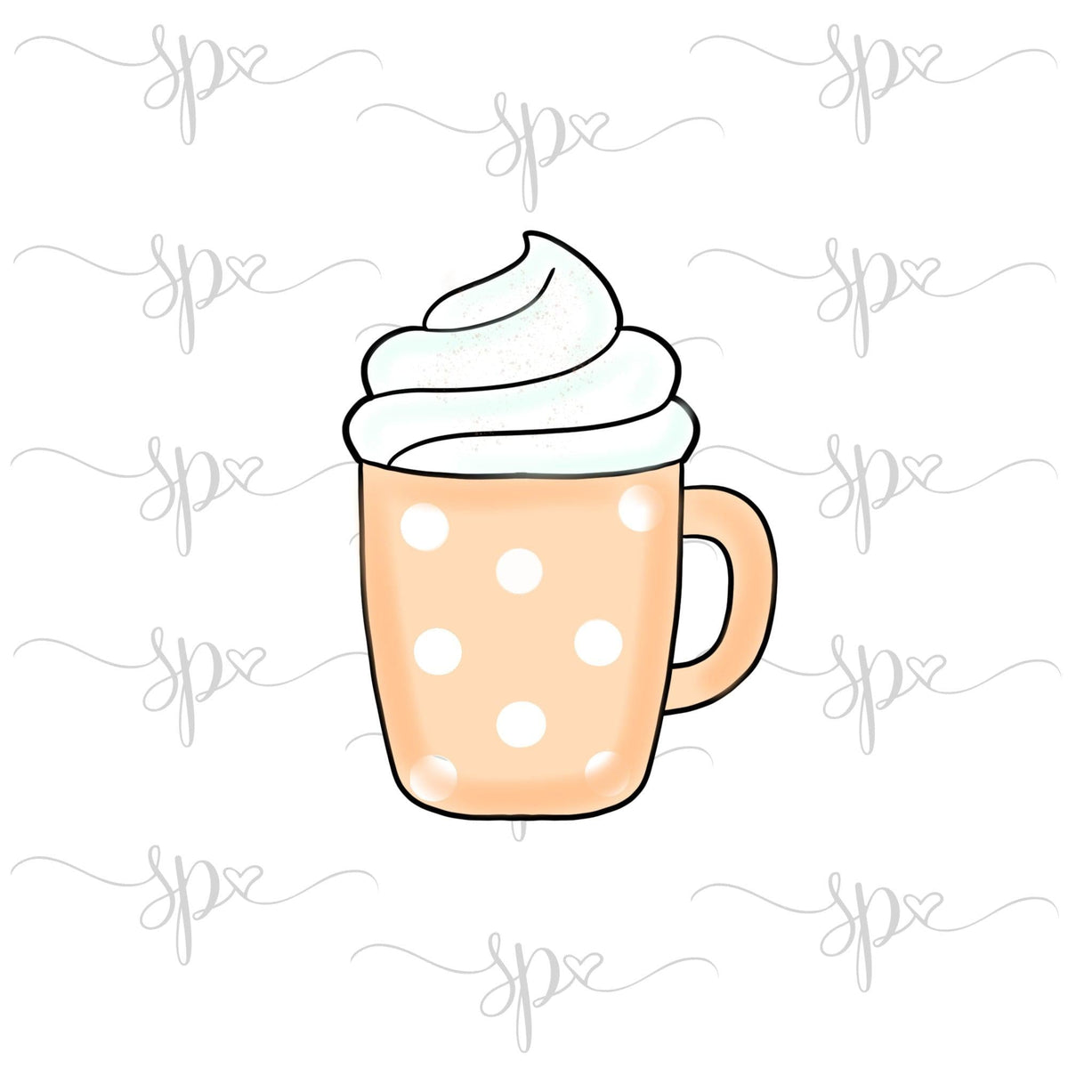 Java Mug with Whip Cream Cookie Cutter - Sweetleigh 