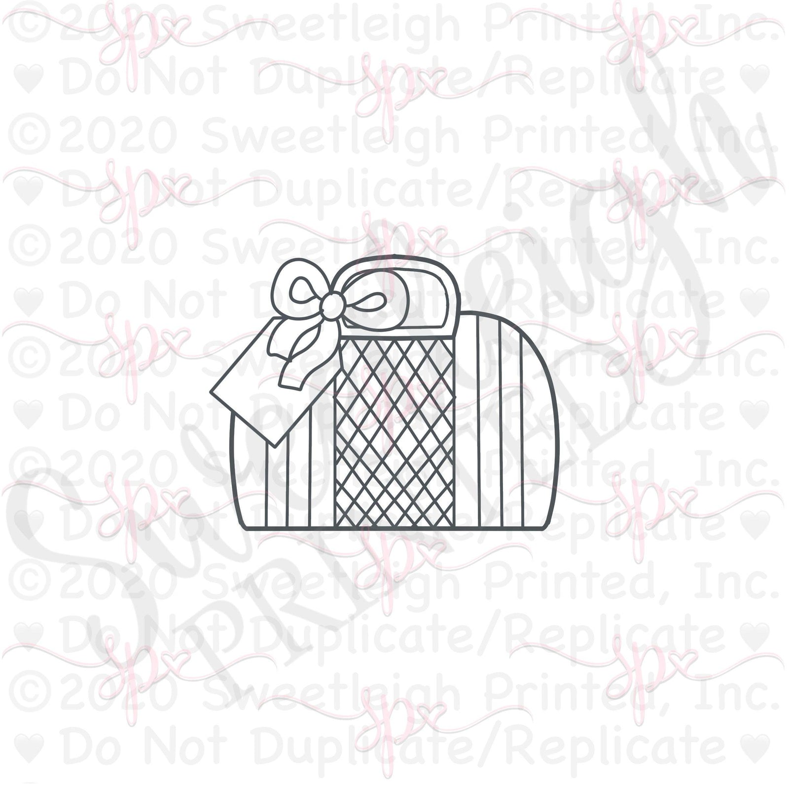 Jelly Basket with Tag 1 Cookie Cutter - Sweetleigh 