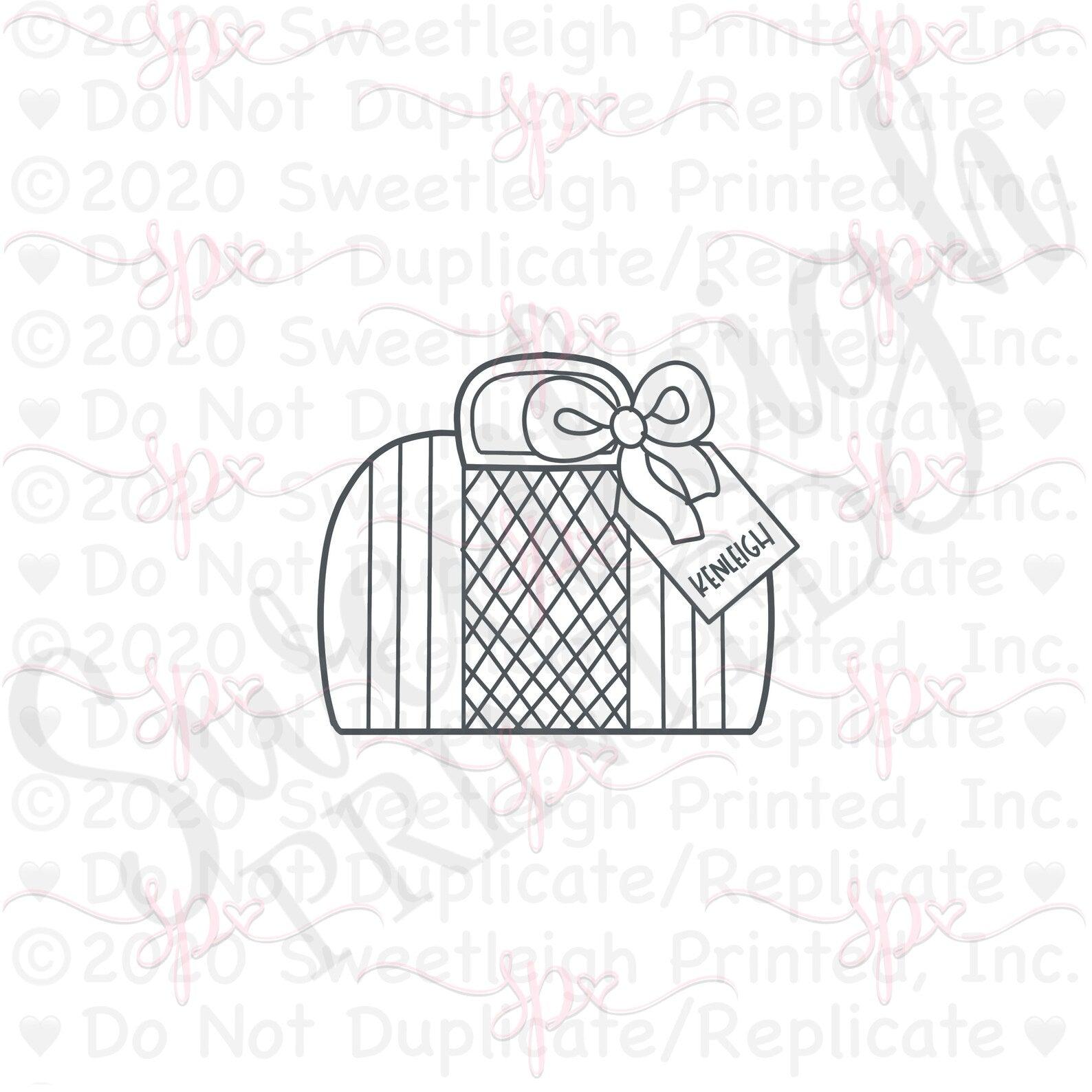 Jelly Basket with Tag 2 Cookie Cutter - Sweetleigh 