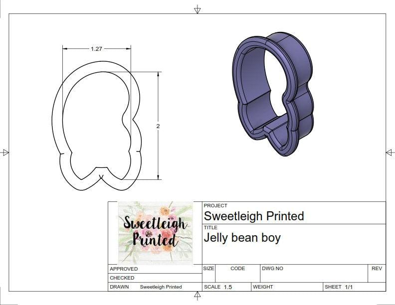 Jelly Bean Boy Cookie Cutter - Sweetleigh 