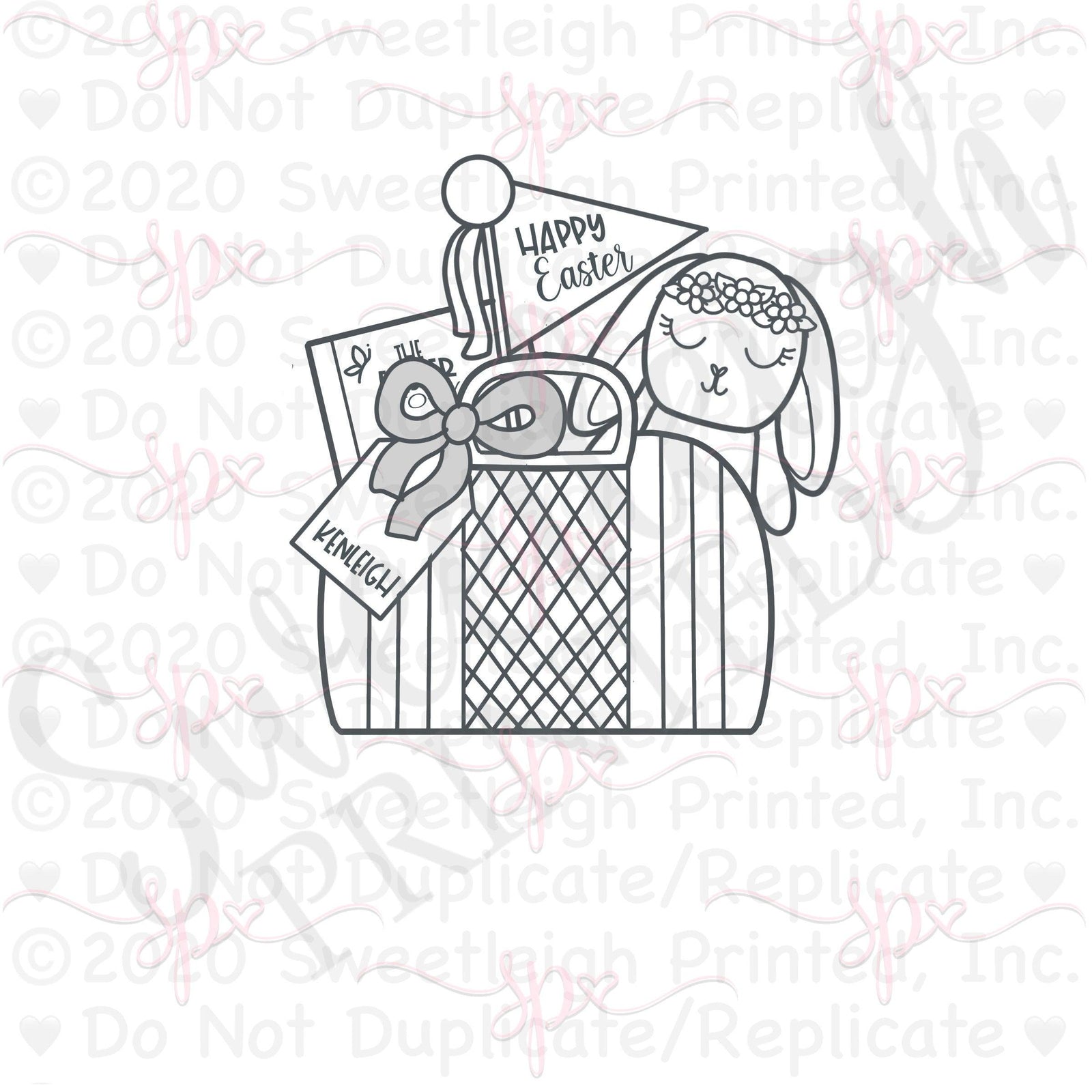 Jelly Easter Basket Cookie Cutter - Sweetleigh 