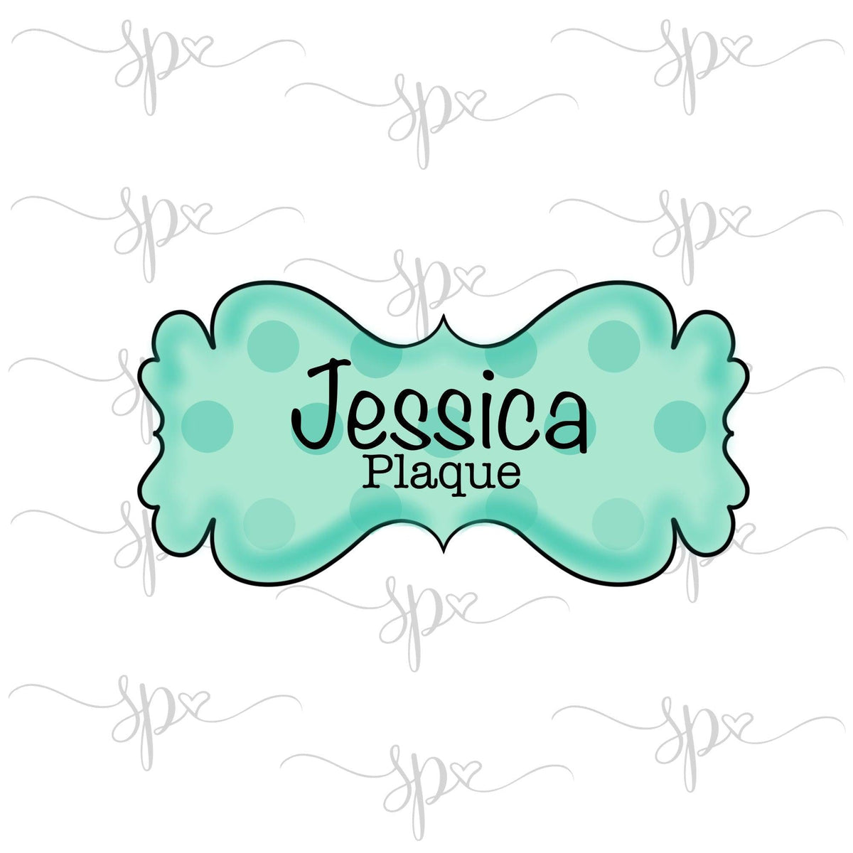Jessica Plaque Cookie Cutter - Sweetleigh 