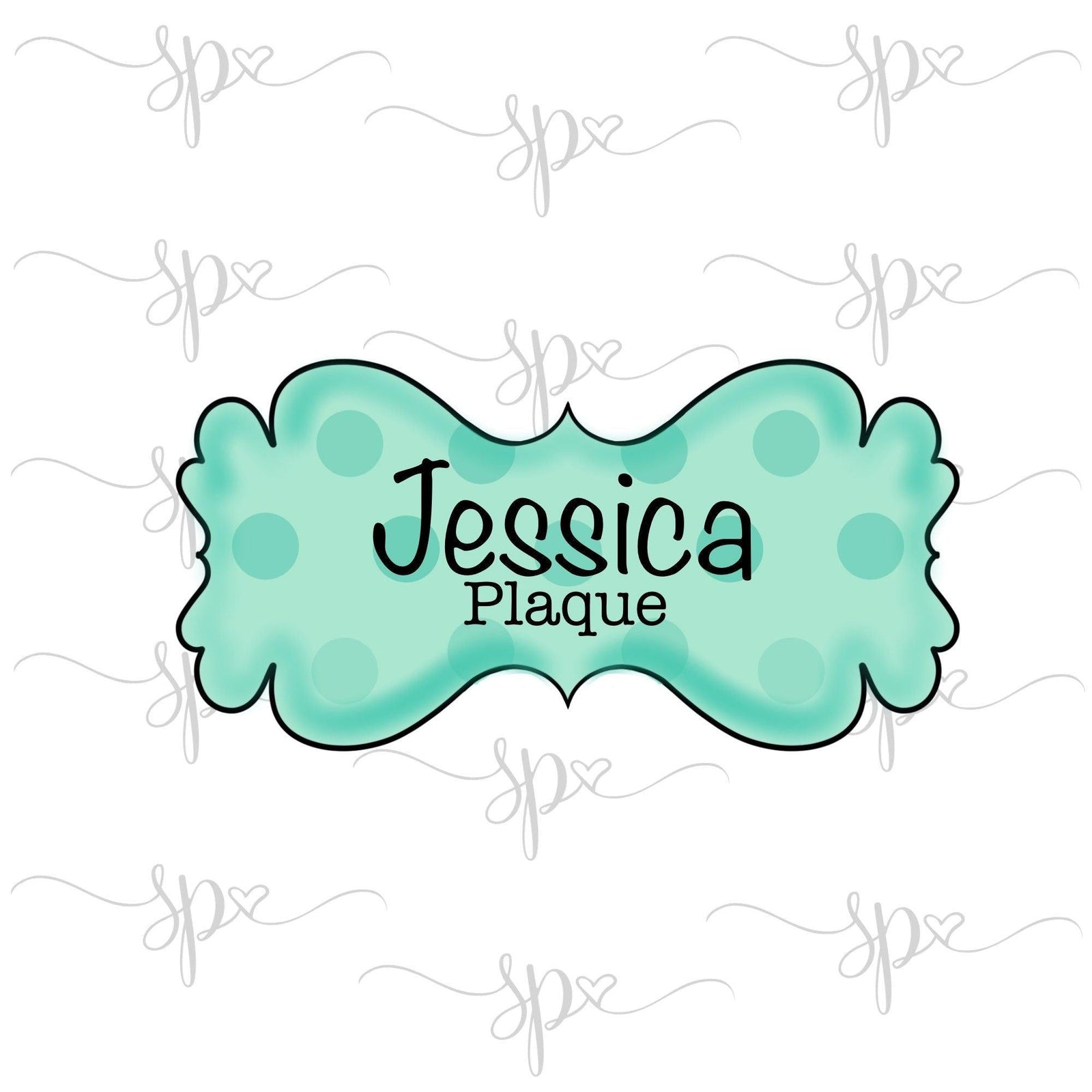 Jessica Plaque Cookie Cutter - Sweetleigh 